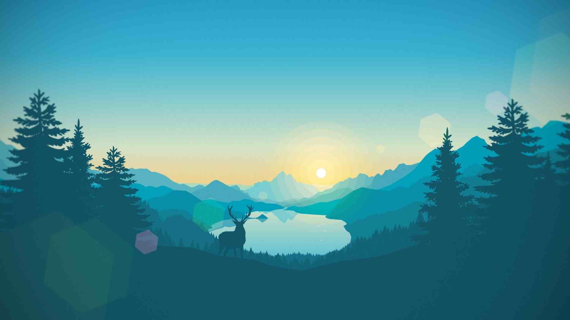 Silhouette of Deer Theme